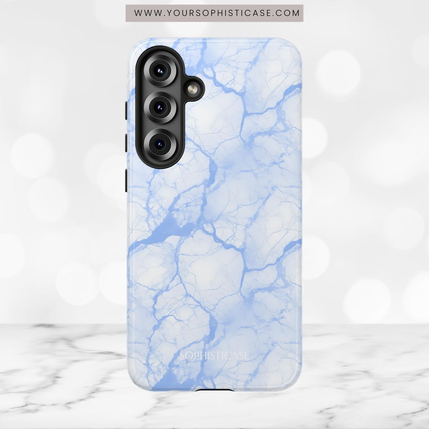 Marble Opulence in Blue - Tough Phone Case