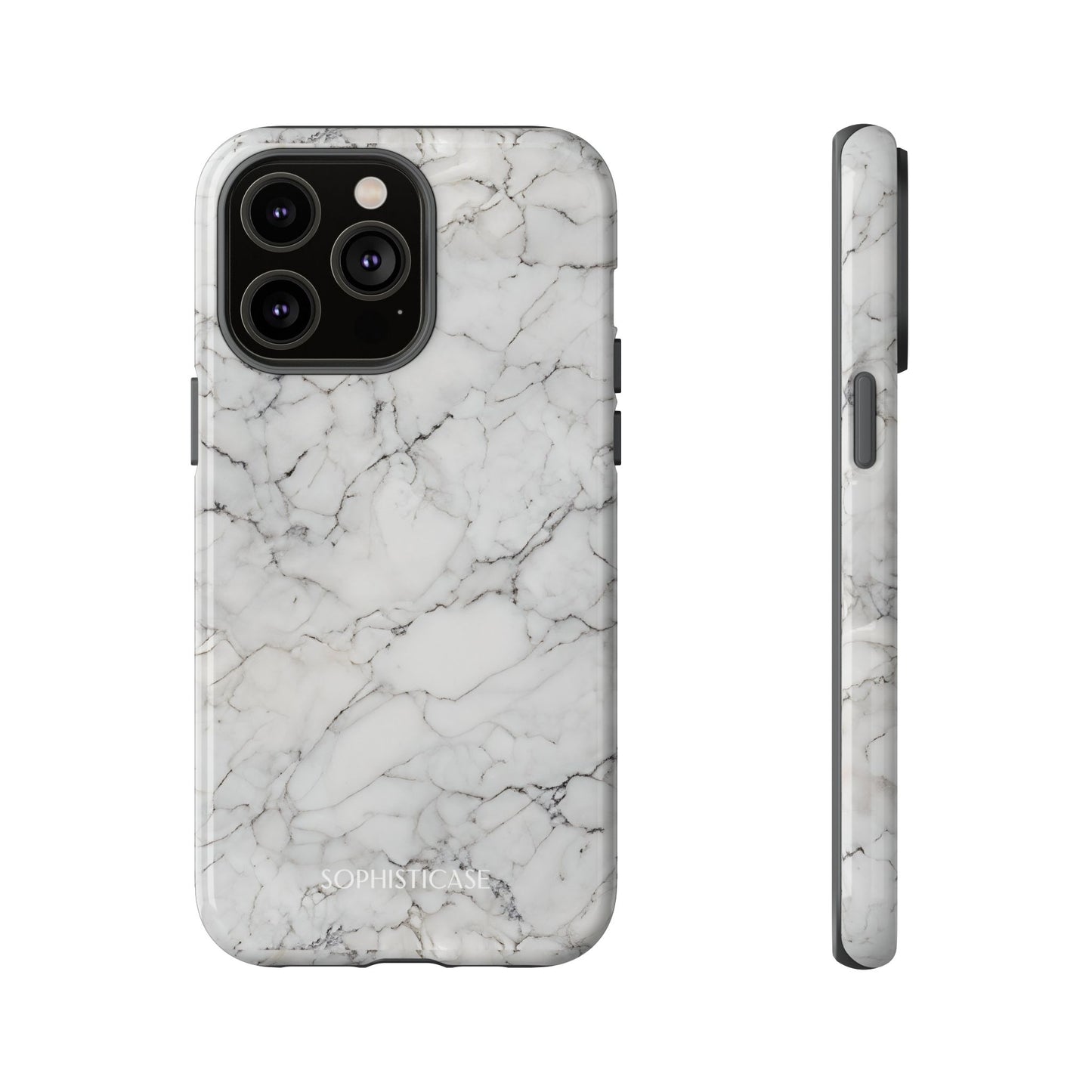 Marble Opulence in White - iPhone Case, Samsung Galaxy Case, Google Pixel Case