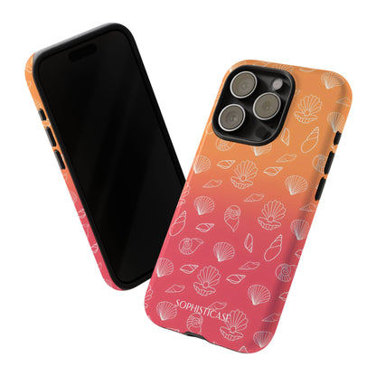 Seashell Society in Sunset Orange - iPhone Case, Samsung Galaxy Case, Google Pixel Case