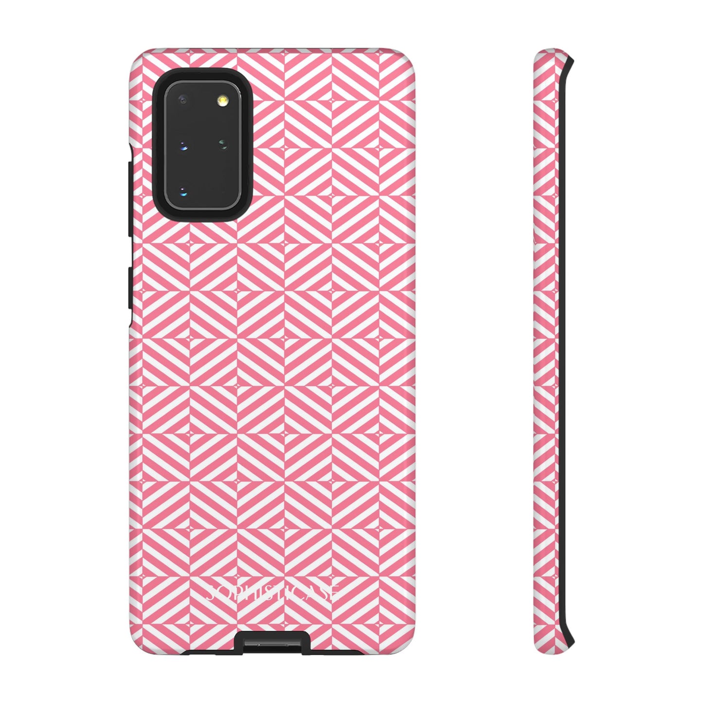 Illusions in Salmon - Dual Layer Shockproof Phone Case for iPhone, Google Pixel and Samsung Galaxy