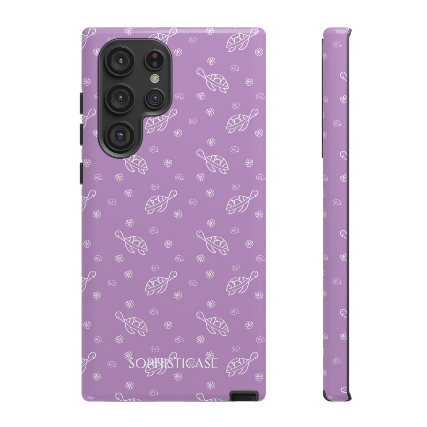 Turtle Island in Purple - Drop Proof Phone Case for Samsung Galaxy