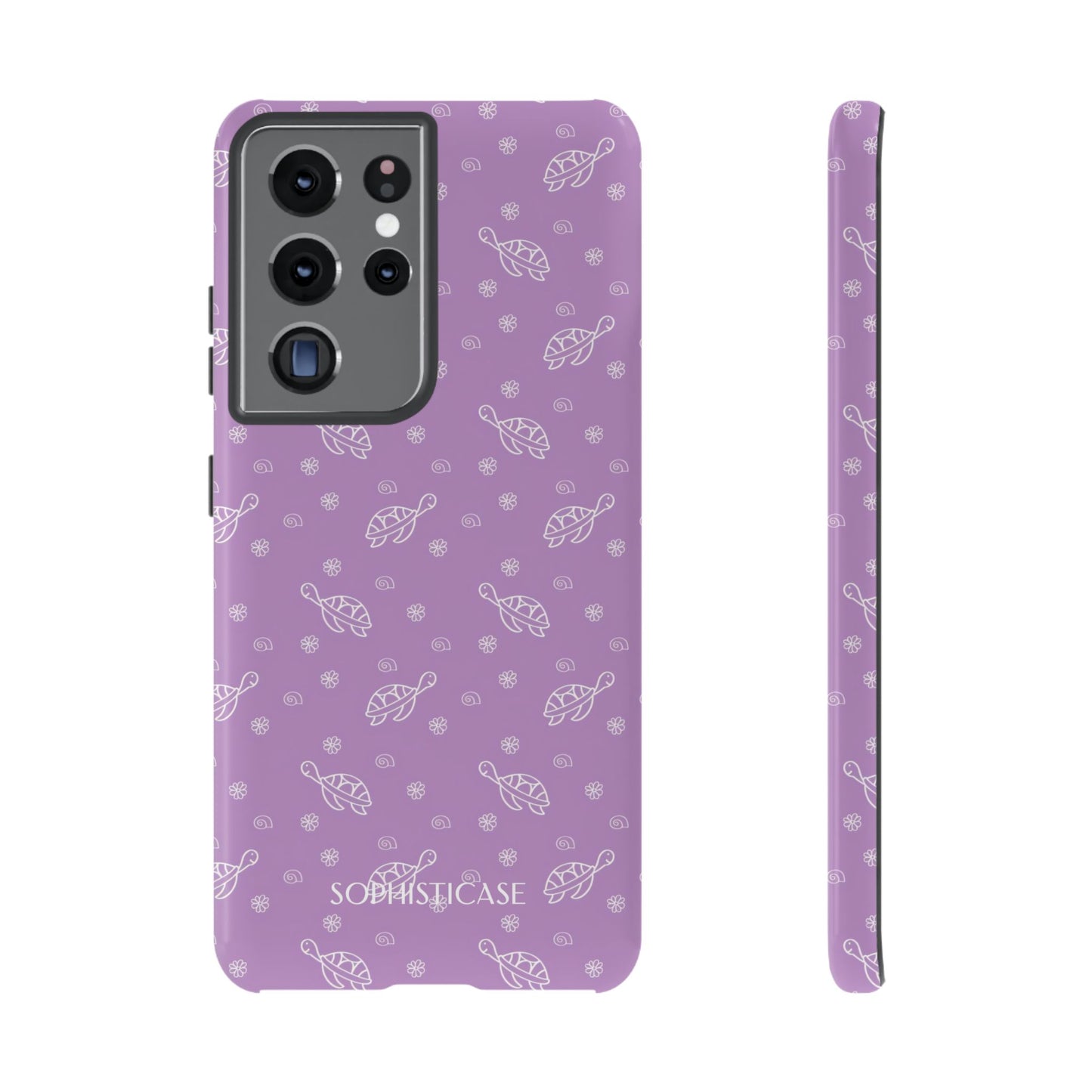 Turtle Island in Purple - Drop Proof Phone Case for Samsung Galaxy