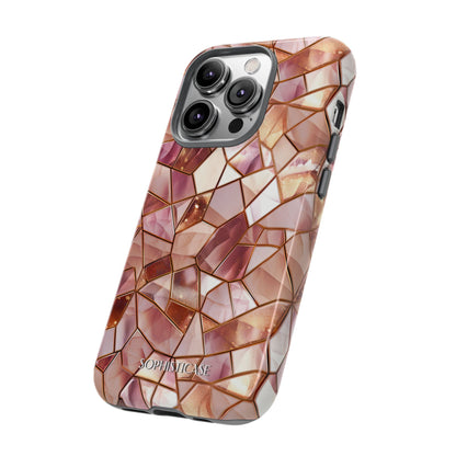 Rose' Runway in Champagne Mosaic - Tough Phone Case