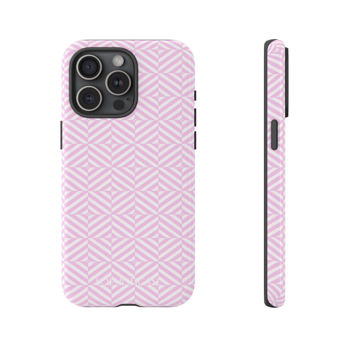 Illusions in Pink - Dual Layer Shockproof Phone Case for iPhone, Google Pixel and Samsung Galaxy