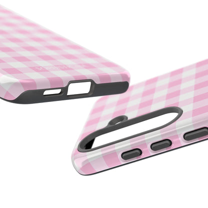 Gingham in Pink - iPhone Case, Samsung Galaxy Case, Google Pixel Case