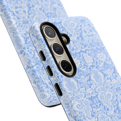 Luxe Lace in Blue - iPhone Case, Samsung Galaxy Case, Google Pixel Case