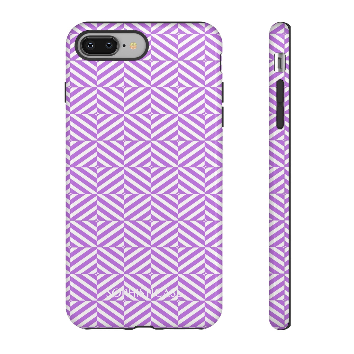 Illusions in Purple - Dual Layer Shockproof Phone Case for iPhone, Google Pixel and Samsung Galaxy