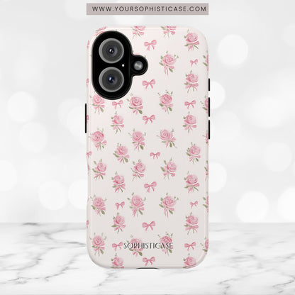 The Sweetest Thing in Coquette Roses and Bows - iPhone Case