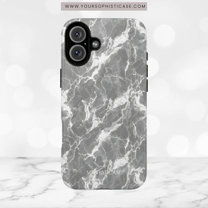 Marble Crush in Charcoal Grey - iPhone Case, Samsung Galaxy Case, Google Pixel Case