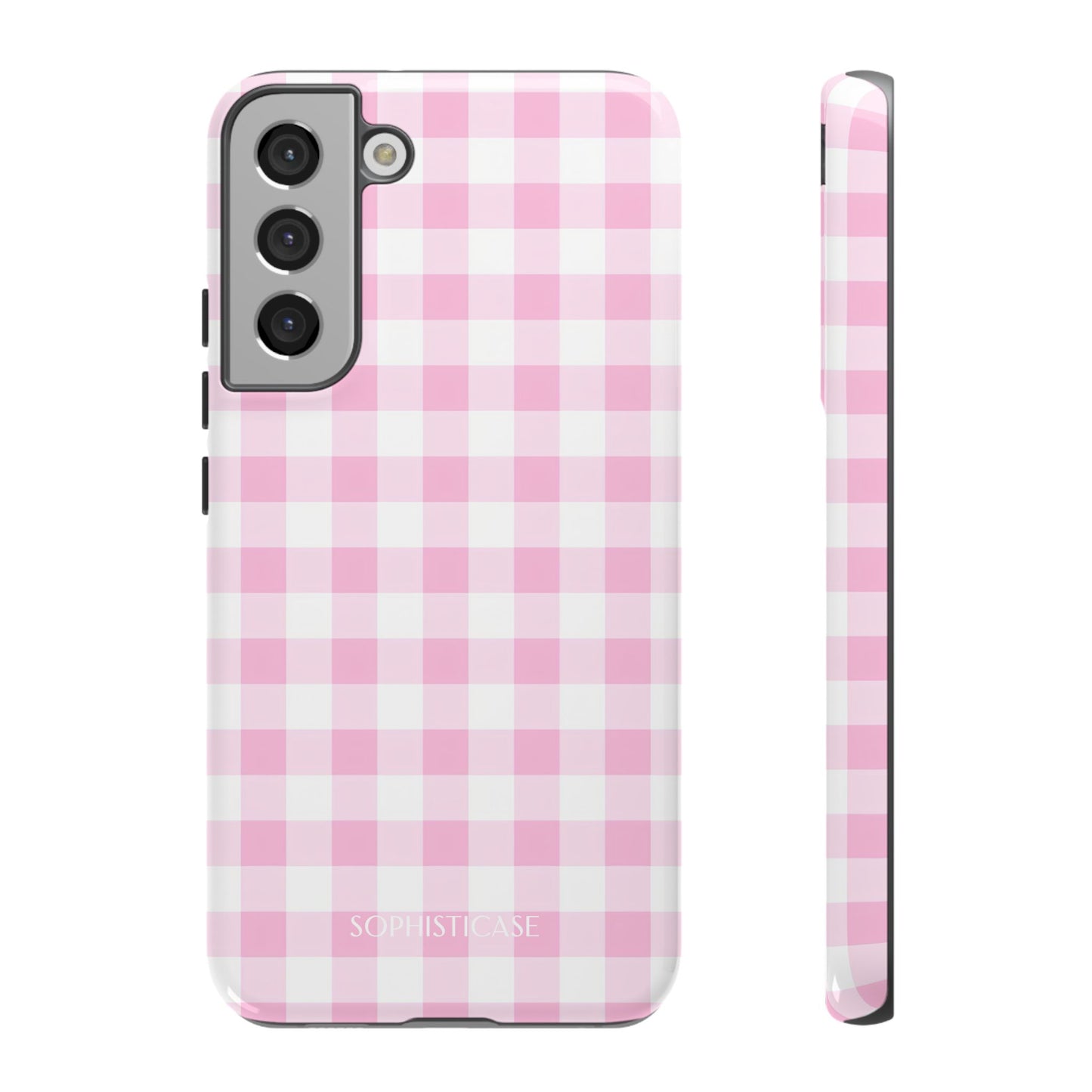 Gingham in Pink - iPhone Case, Samsung Galaxy Case, Google Pixel Case
