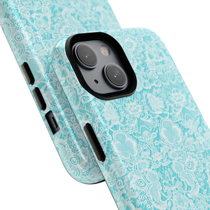 Luxe Lace in Aqua - Magsafe Case