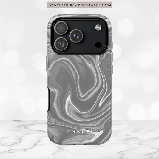 Liquid Dreams in Charcoal - iPhone Case