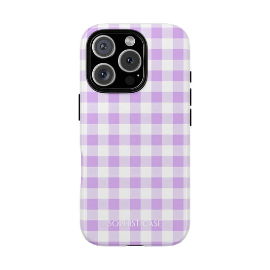 Gingham in Purple - Tough Phone Case for iPhone