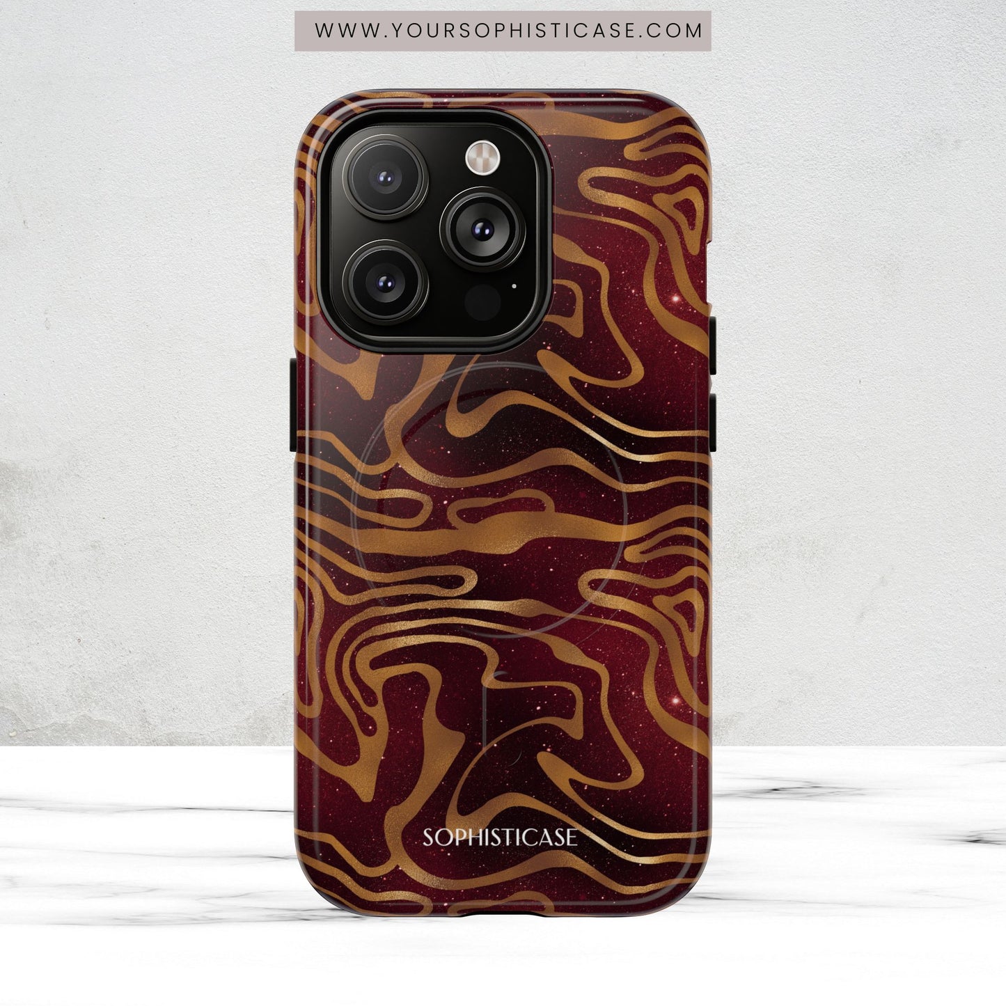 Cosmic Gold in Red - iPhone Magsafe Case