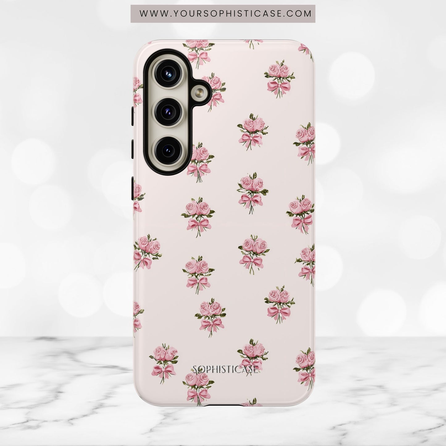 The Sweetest Thing in Coquette Rose Bouquet - iPhone Case, Samsung Galaxy Case, Google Pixel Case
