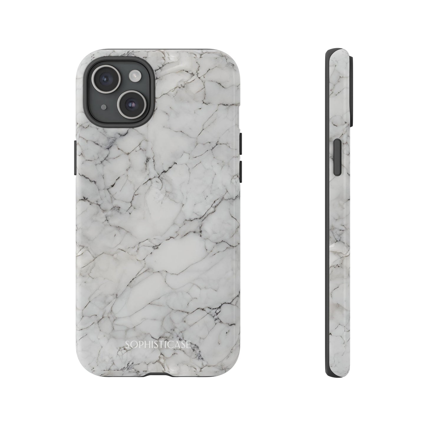 Marble Opulence in White - iPhone Case, Samsung Galaxy Case, Google Pixel Case