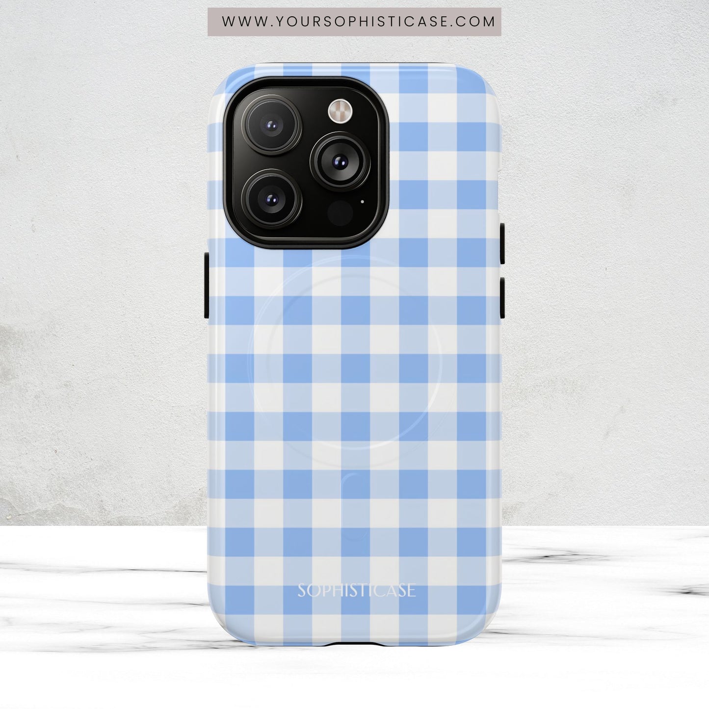 Gingham in Blue - Magsafe Case