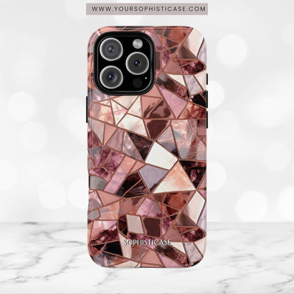 Rose' Runway in Merlot Mosaic - Tough Phone Case