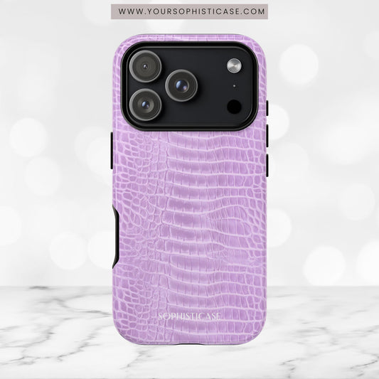 Luxe Leather in Purple - iPhone Case