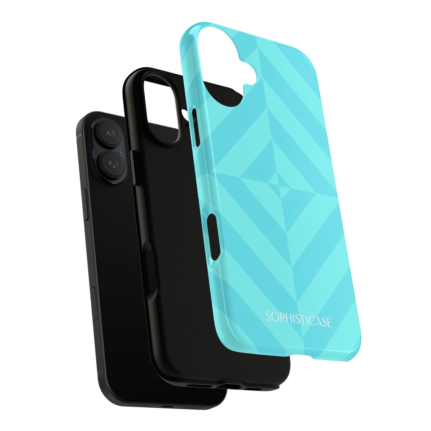 Zenergy in Aqua - Dual Layer Shockproof Phone Case for iPhone, Google Pixel and Samsung Galaxy