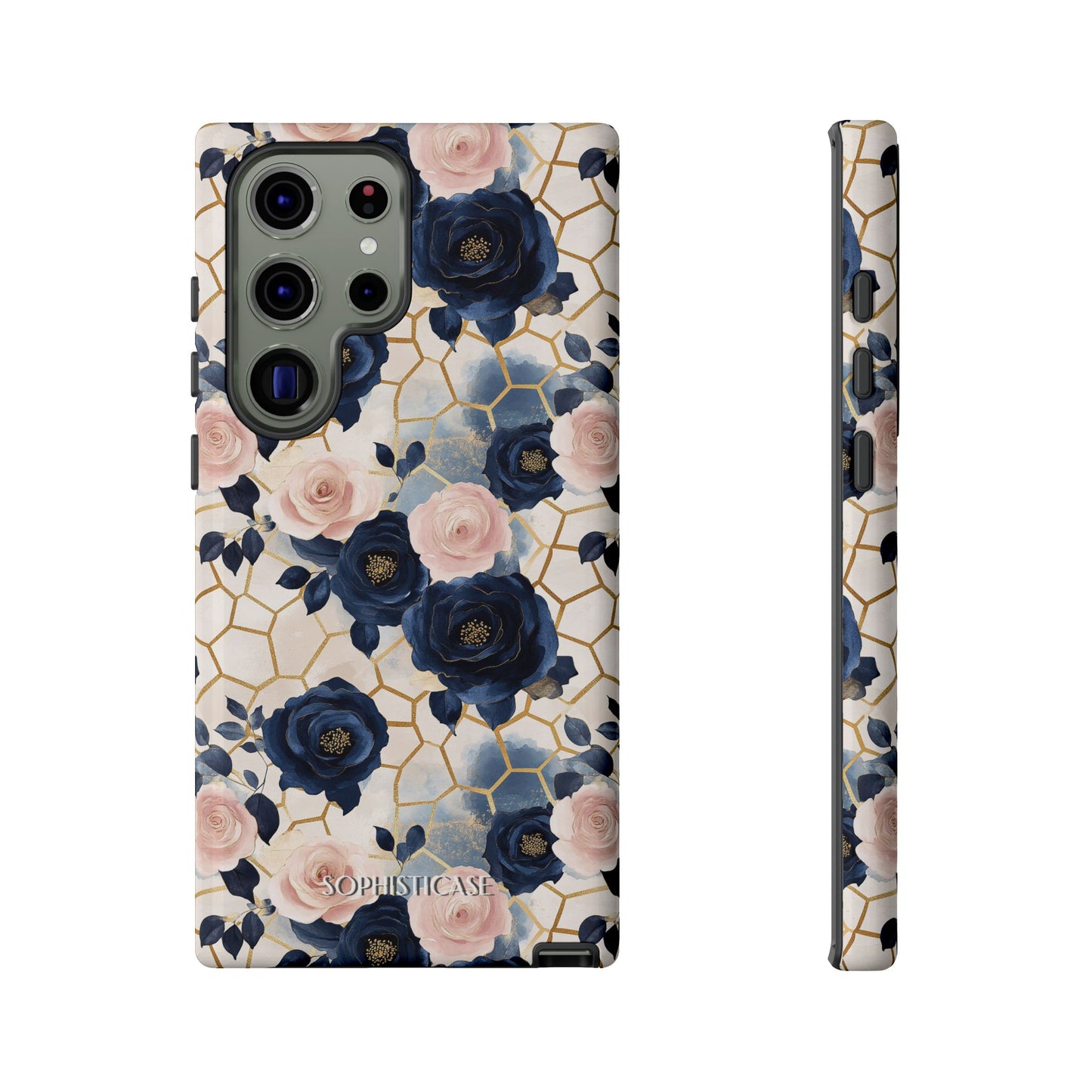 Royal Floral in Navy Hive - Tough Phone Case