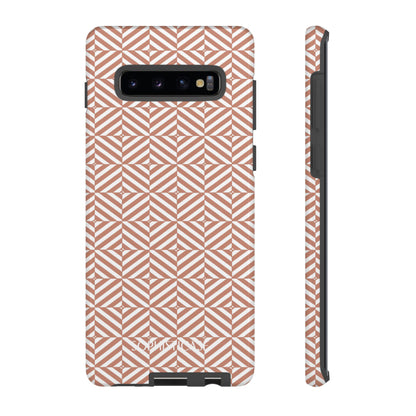 Illusions in Light Brown - Dual Layer Shockproof Phone Case for iPhone, Google Pixel and Samsung Galaxy