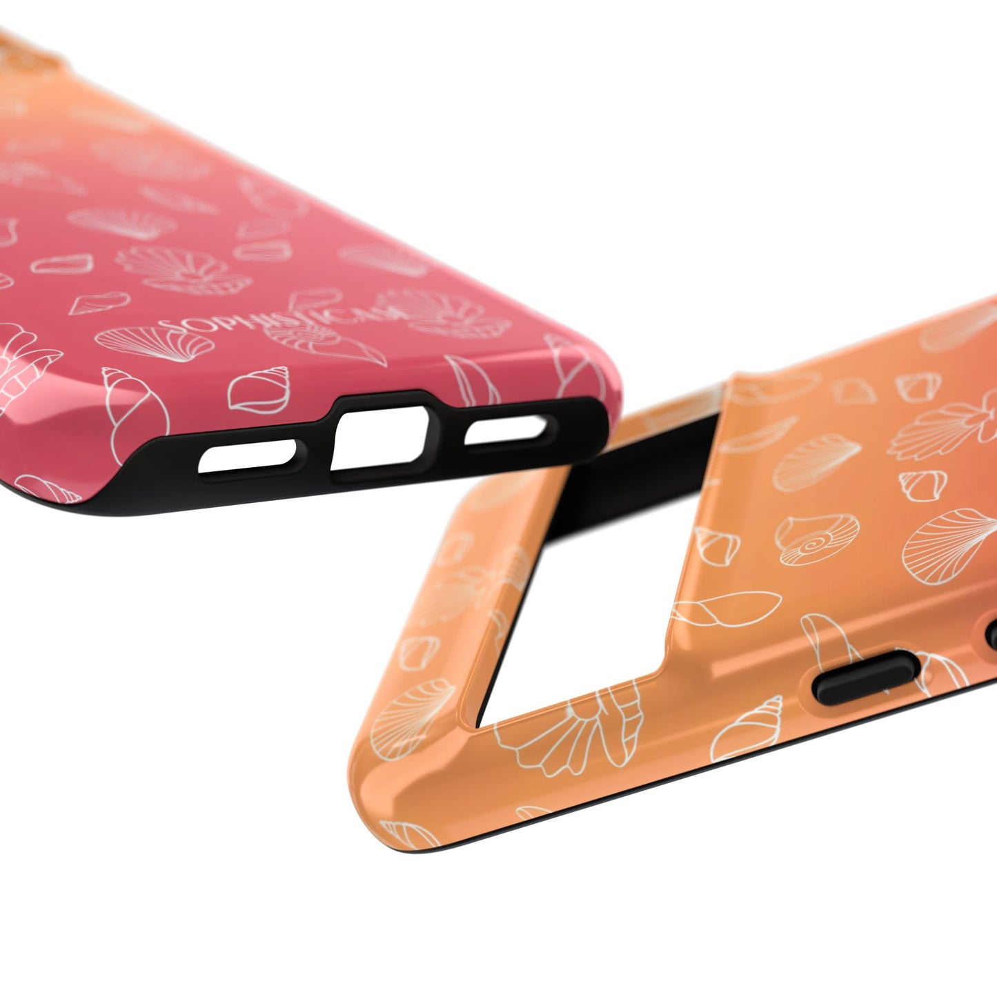 Seashell Society in Sunset Orange - iPhone Case, Samsung Galaxy Case, Google Pixel Case