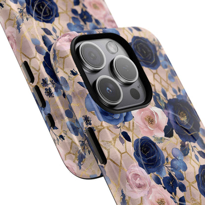 Royal Floral in Navy Blush - iPhone Magsafe Case