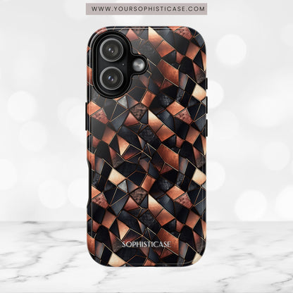 Rose' Runway in Noir Mosaic - Tough Phone Case
