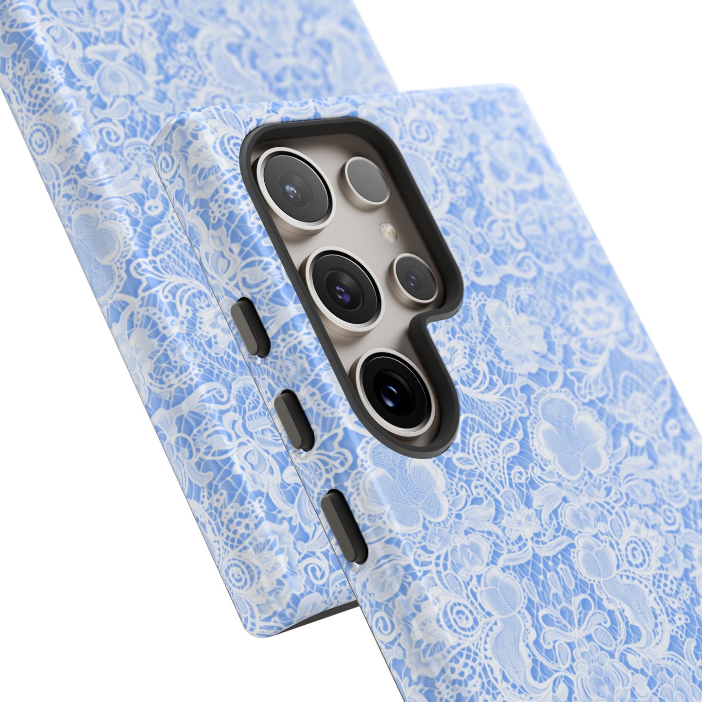 Luxe Lace in Blue - Tough Phone Case