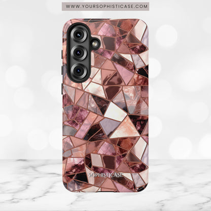Rose' Runway in Merlot Mosaic - Tough Phone Case