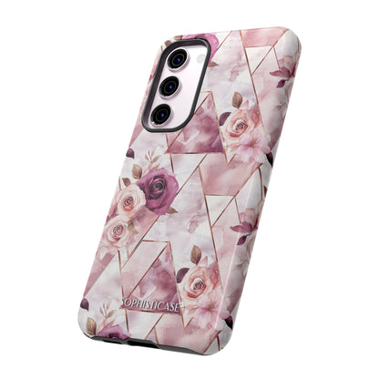 Royal Floral in Plum Chevron - Tough Phone Case