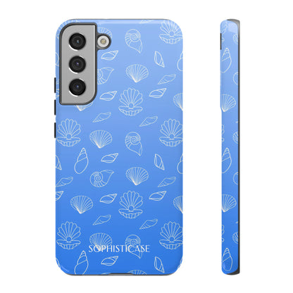 Seashell Society in Ocean Blue - Drop Proof Phone Case for Samsung Galaxy