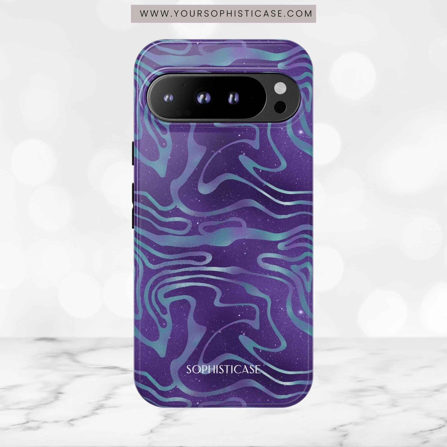 Cosmic Zebra in Blue & Purple - iPhone Case, Samsung Galaxy Case, Google Pixel Case
