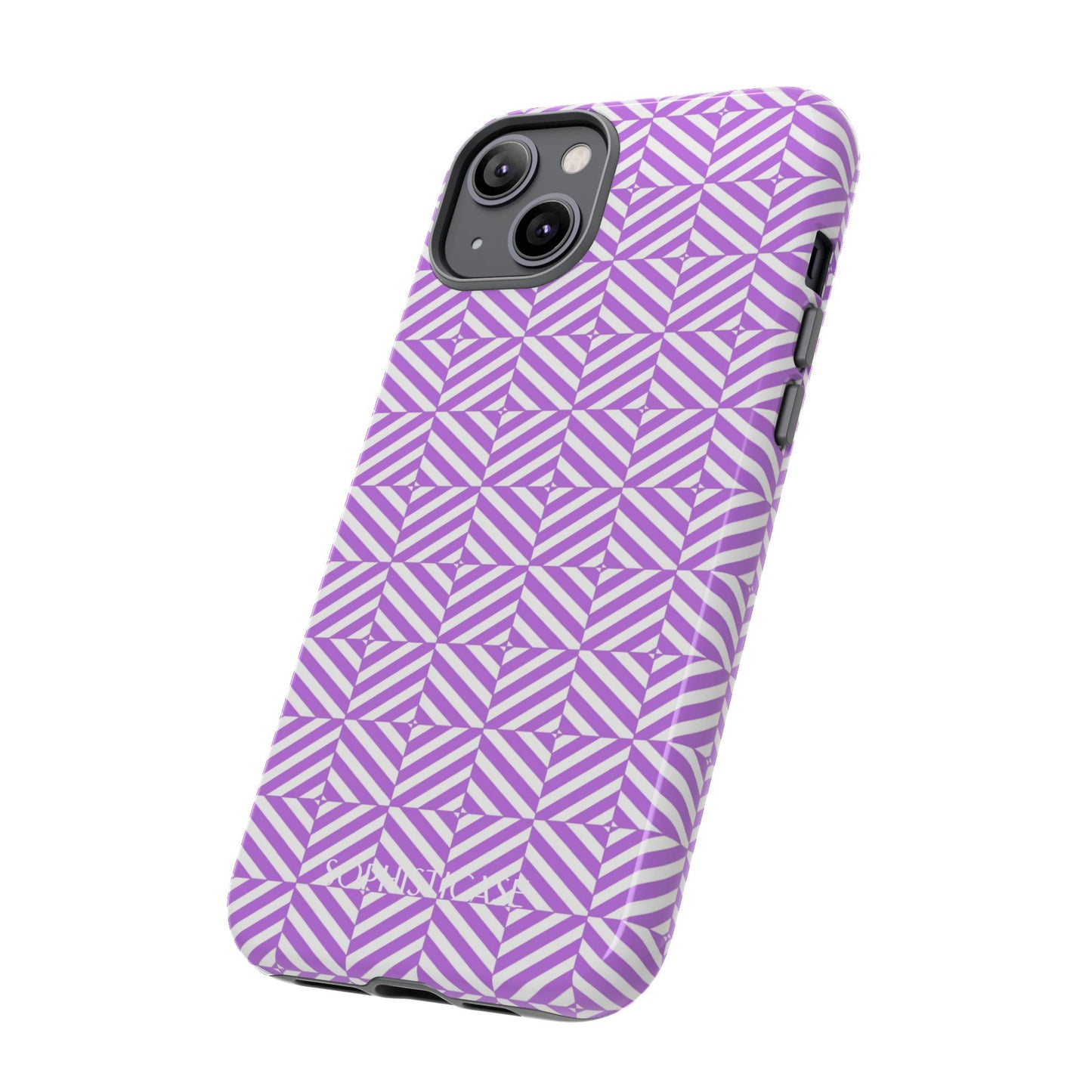 Illusions in Purple - Protective Phone Case for iPhone
