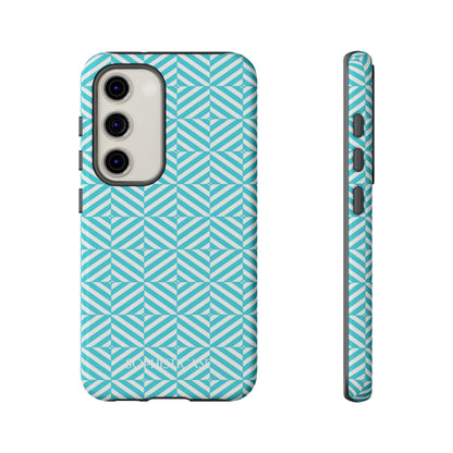 Illusions in Aqua - Protective Phone Case for Samsung Galaxy