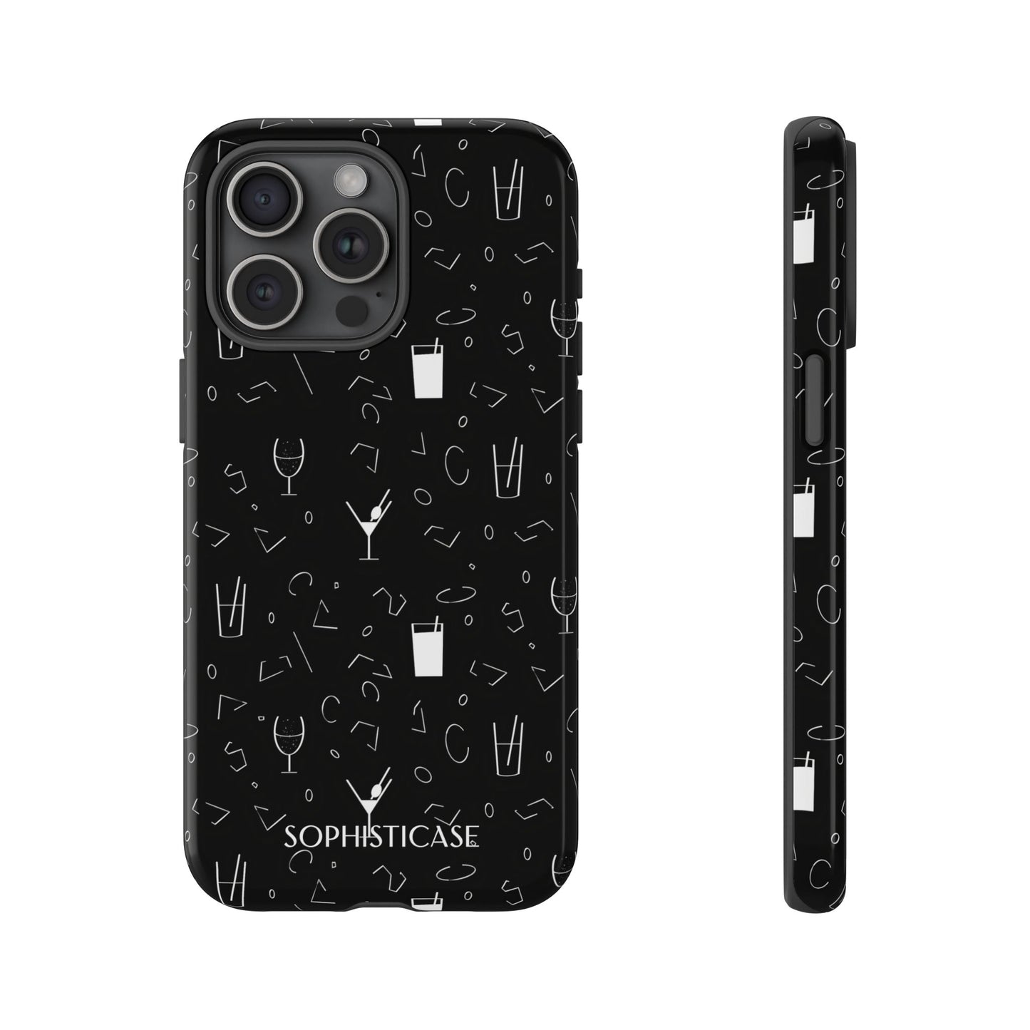 Cocktail Hour in Black - Tough Phone Case for iPhone