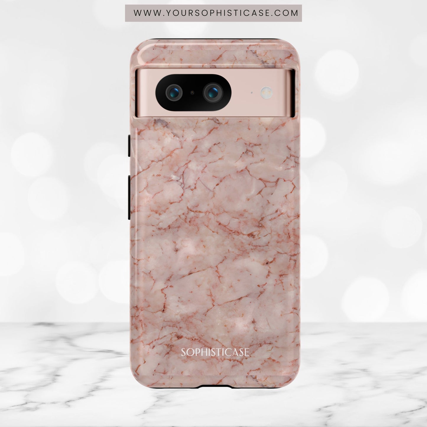 Marble Opulence in Pink - iPhone Case, Samsung Galaxy Case, Google Pixel Case