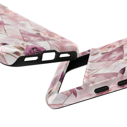 Royal Floral in Plum Chevron - Tough Phone Case