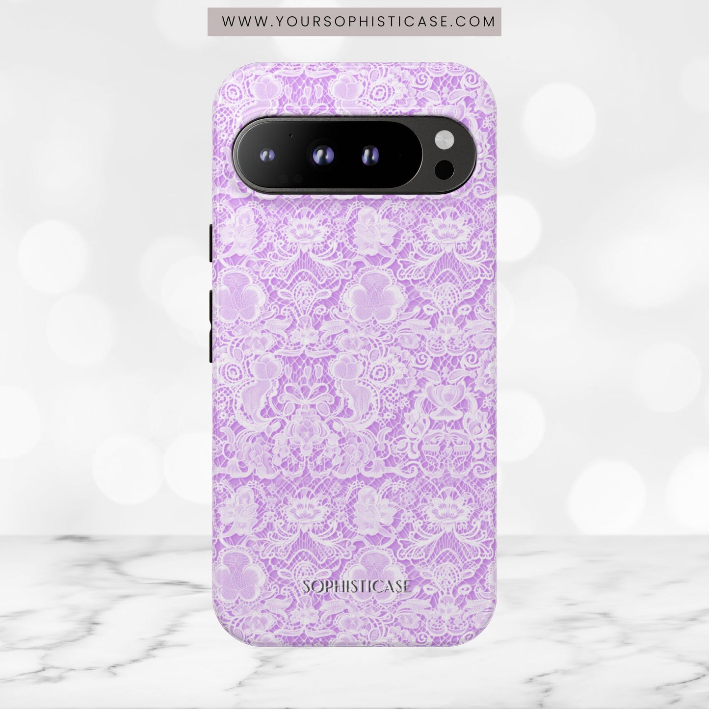 Luxe Lace in Purple - iPhone Case, Samsung Galaxy Case, Google Pixel Case