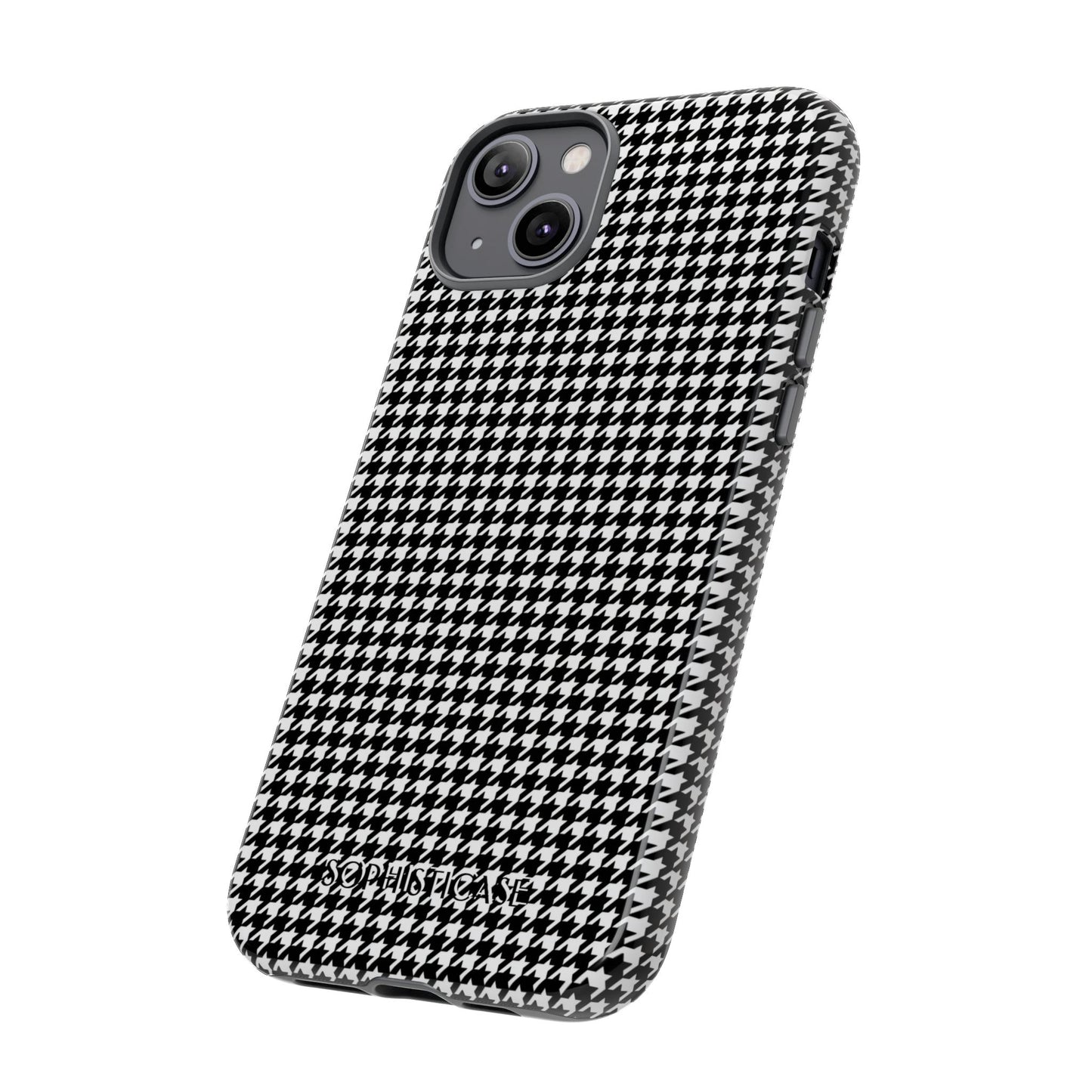 Houndstooth in Black - Drop Proof Phone Case for iPhone