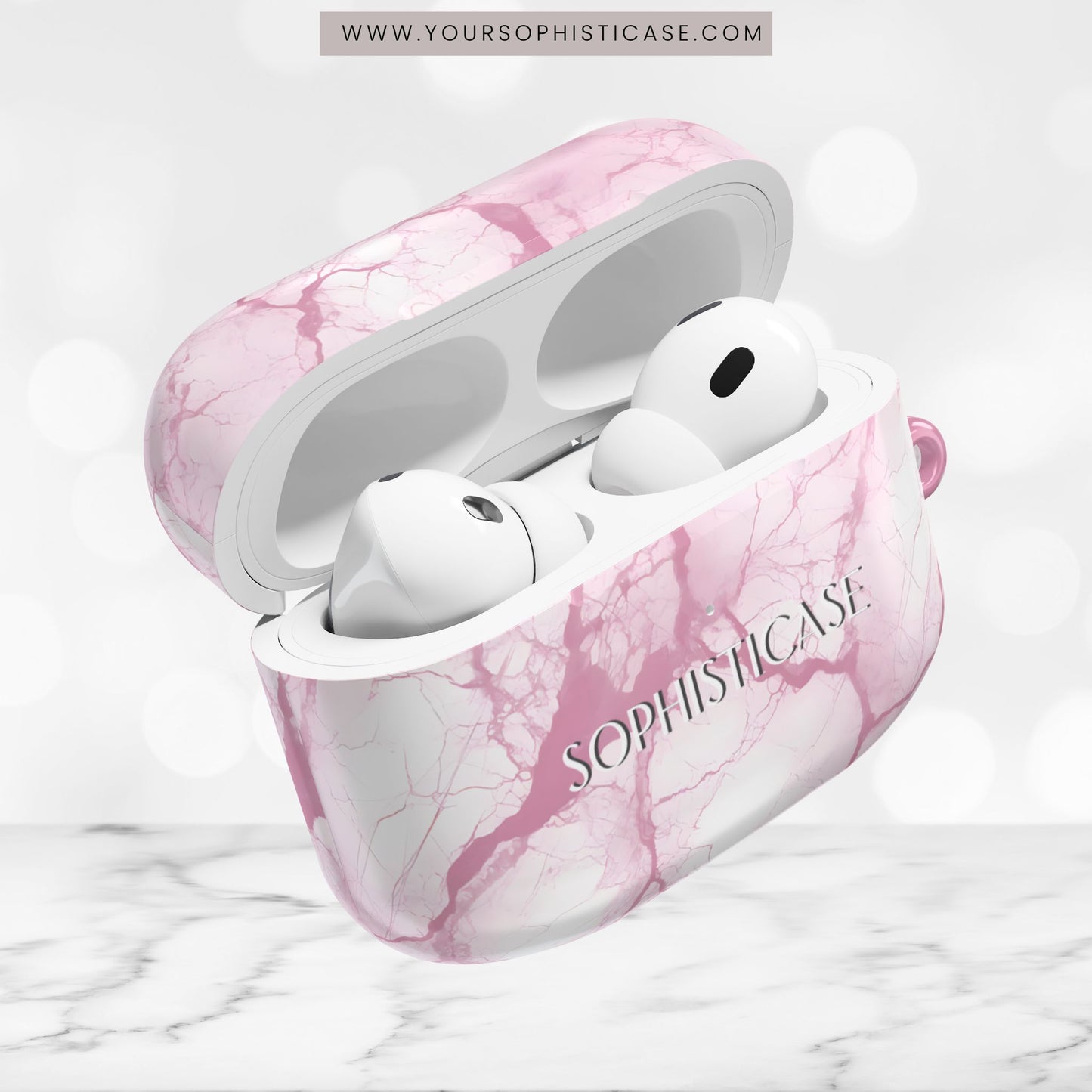 AirPod Cases - Marble Opulence in Pink