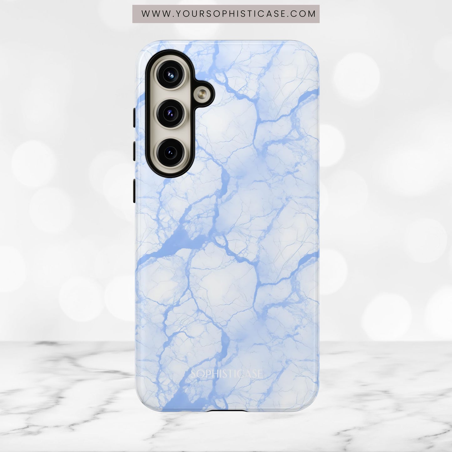 Marble Opulence in Blue - Tough Phone Case