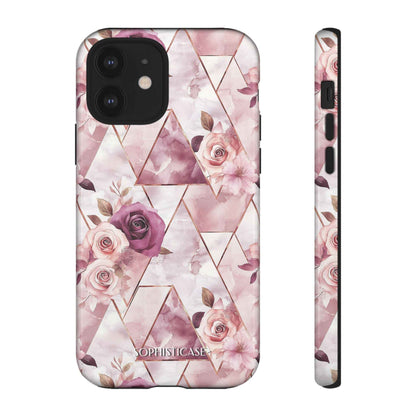 Royal Floral in Plum Chevron - Tough Phone Case