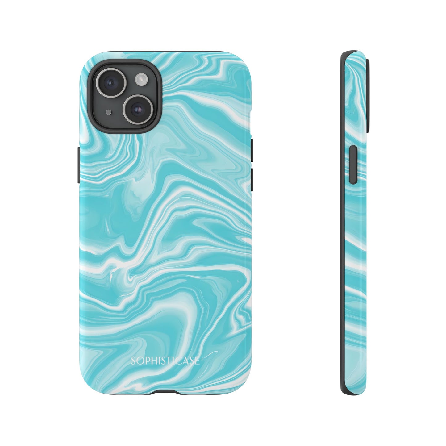 Liquid Dreams in Aqua - Tough Phone Case
