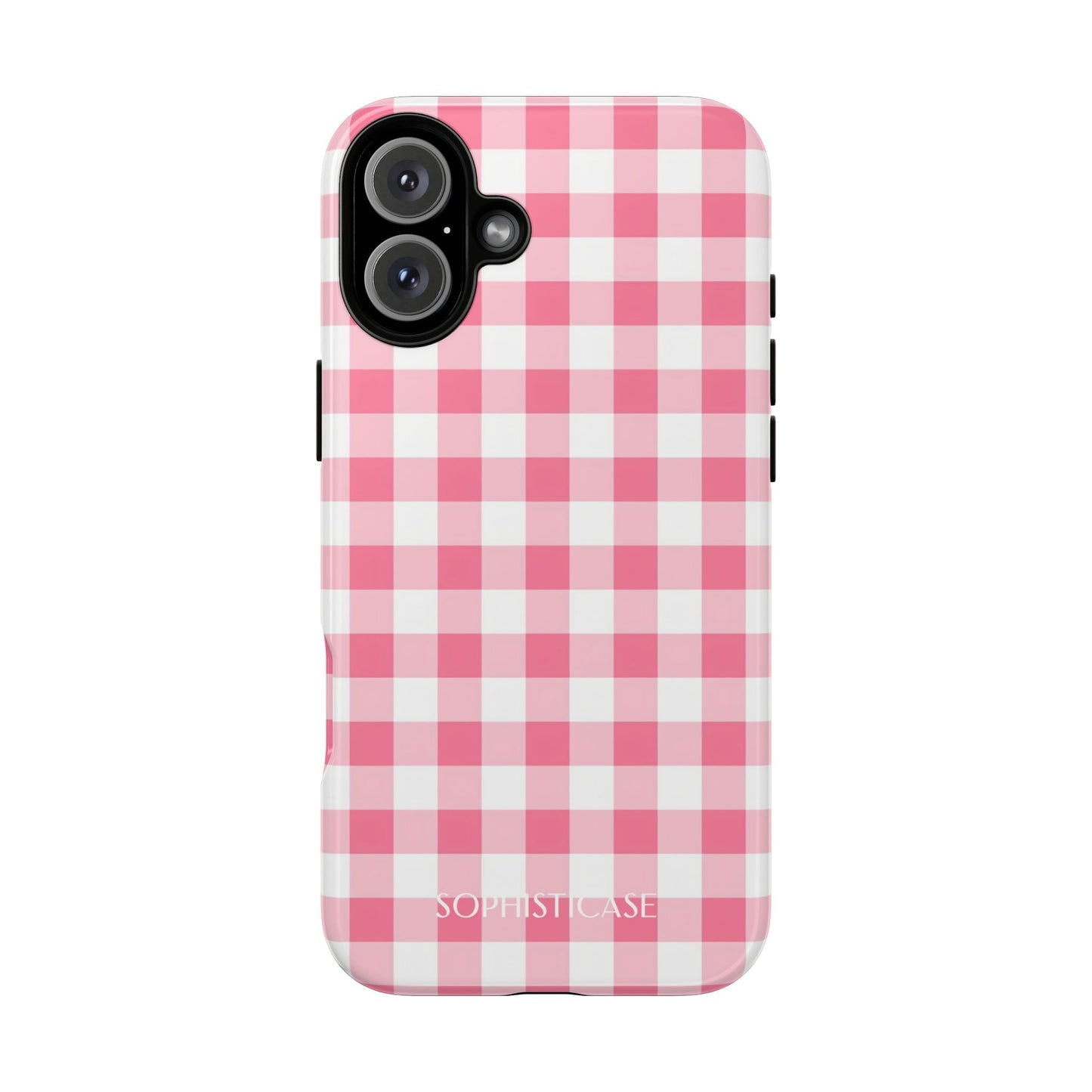 Gingham in Salmon - Tough Phone Case for iPhone