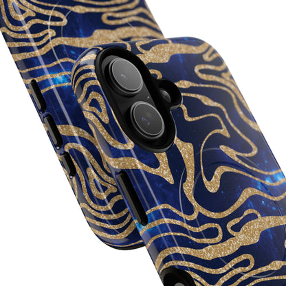 Cosmic Gold in Blue - iPhone Magsafe Case