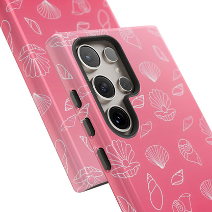 Seashell Society in Sunset Pink - iPhone Case, Samsung Galaxy Case, Google Pixel Case