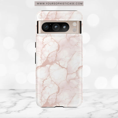 Marble Opulence in Neutral Beige - Tough Phone Case