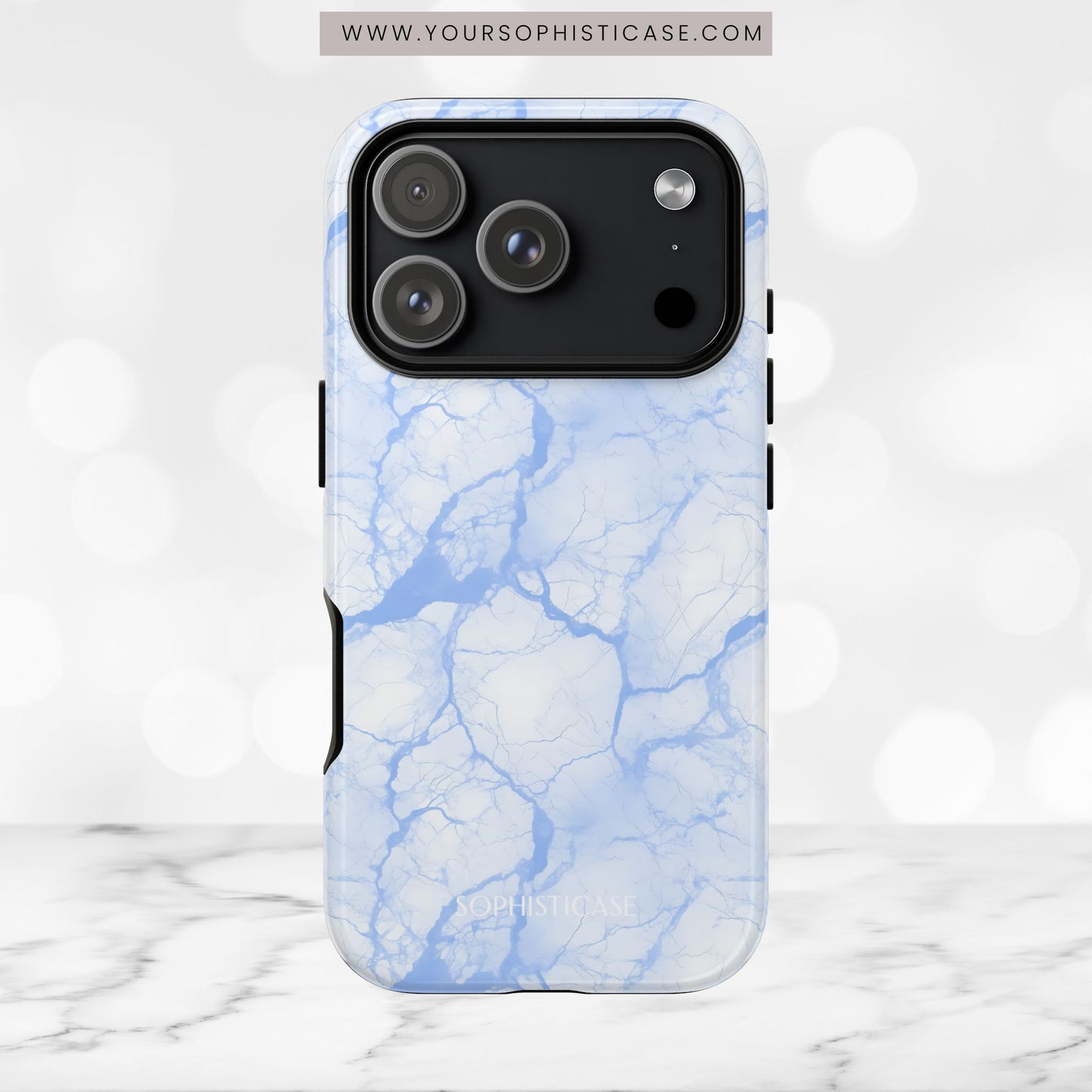 Marble Opulence in Blue - Tough Phone Case